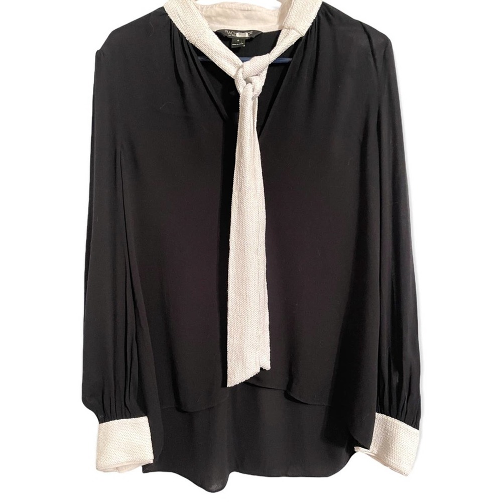 Rachel Zoe Sequin Tie Courtney Top Size 6